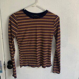 Rue21 Women's Long-Sleeve Striped Shirt Size XS